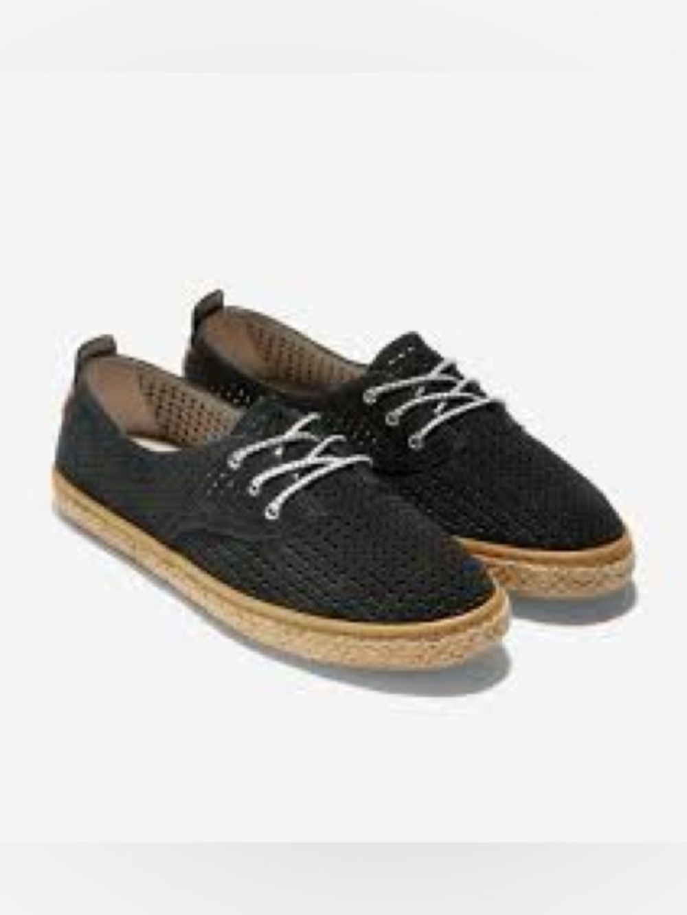 Cole Haan Cloudfeel 3-Eye Suede Espadrille Sneakers Navy 8.5